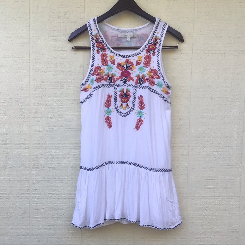 Lovers + Friends I Heart Babydoll embroidery dress